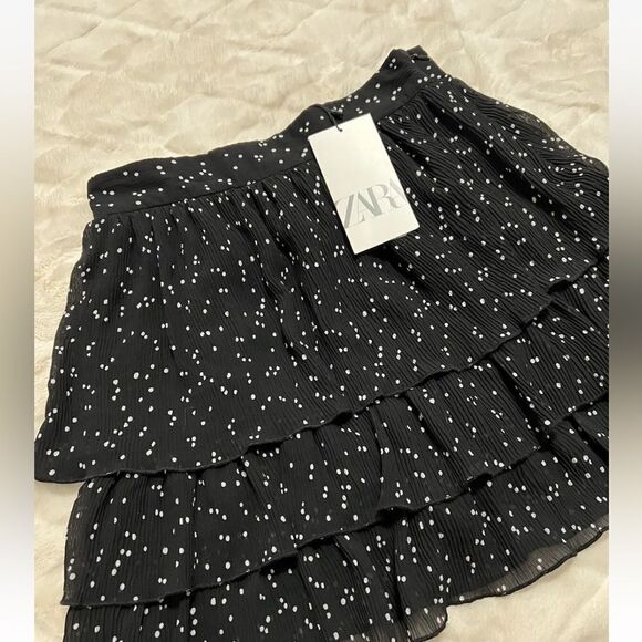 Zara Women’s Polka Dot Skirt Black XS, S‎ - Picture 4 of 5